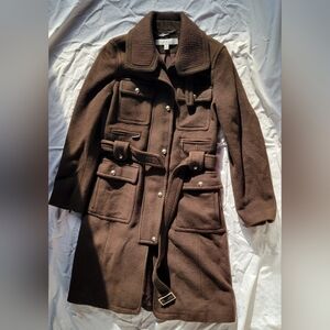 Laundry By Shelli Segal Dark Brown Trench Coat